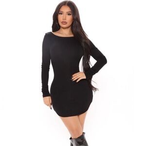 Fashion Nova Palmer Backless Mini Dress LBD Cocktail Party